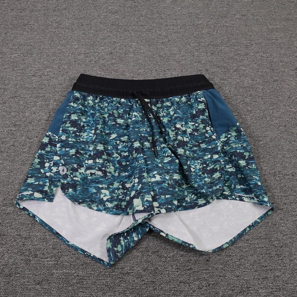 Smartwool Shorts Womens Small Blue Lined 3 In Inseam Running Athletic Zip Pocket
